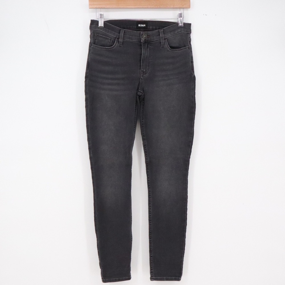 Hudson Jeans Womens 25 Natalie Midrise Super Skinny Ankle Charcoal Excellent